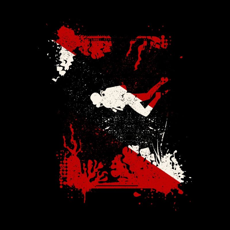 Scuba Dive Flag Deep Diving Divemaster Instructor