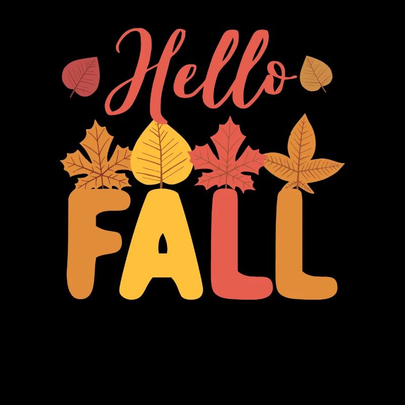 Hello Autumn Falling Autumn Leaves Cute Botanic