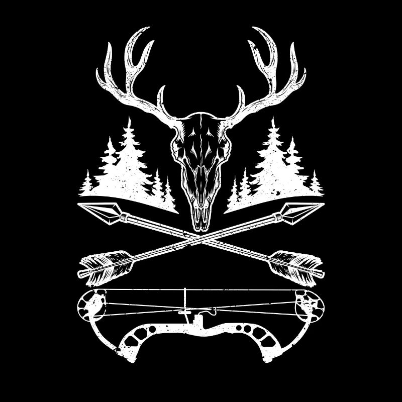Deer Skull Compound Bow Elk Hunting