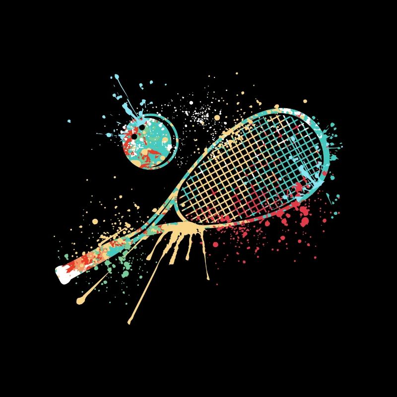 Splash art Squash sports for squash racket