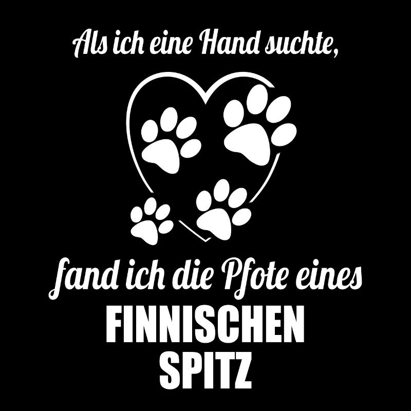 Hand & Pfote - Spruch - Finnischer Spitz