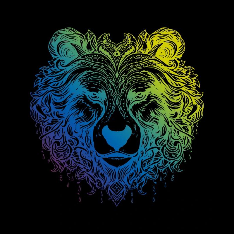 Ours Grizzly Mandala Boho