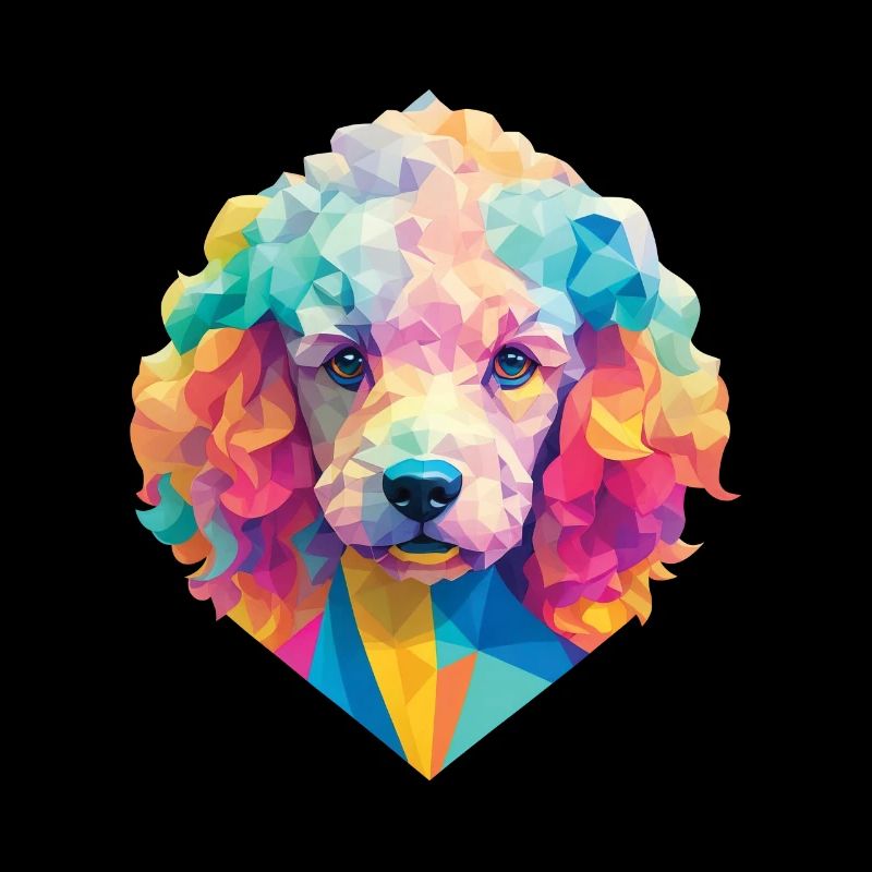 Caniche Chien Polygone Chiens Design Caniche Animaux de compagnie