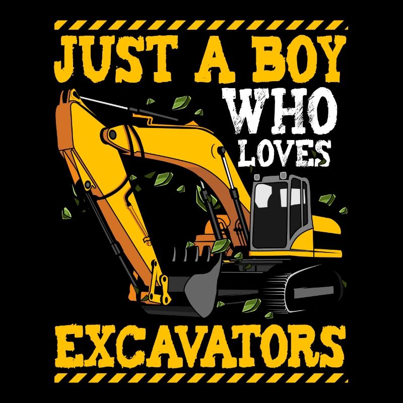 Nur ein Junge, der Bagger liebt