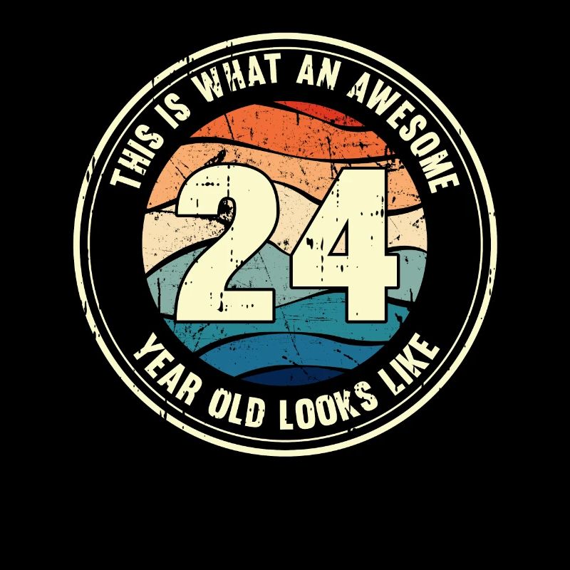24. Geburtstag so sieht man mit 24 Retro Geschenk