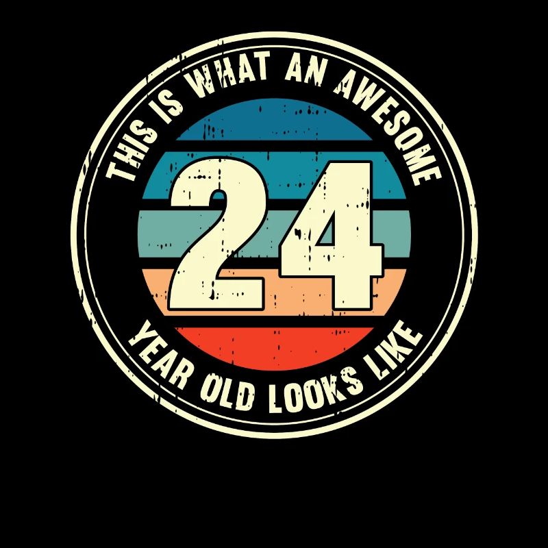 24. Geburtstag so sieht man mit 24 Retro Geschenk