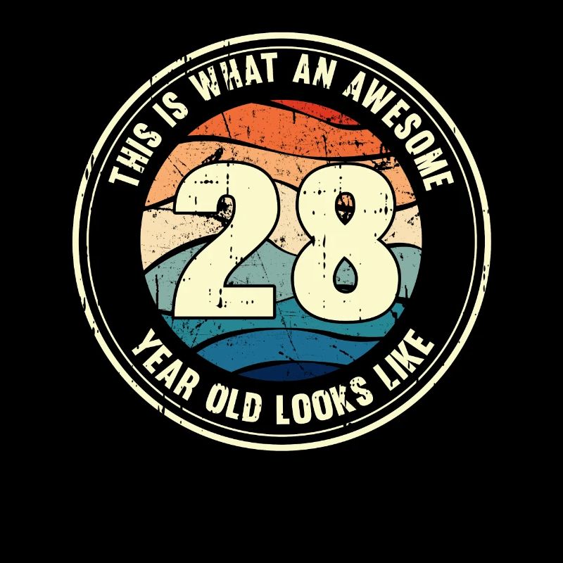 28. Geburtstag so sieht man mit 28 Retro Geschenk