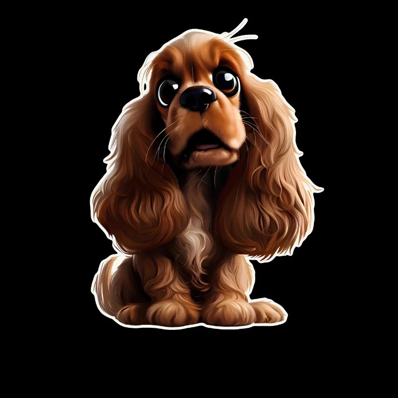 Figurine de dessin animé Cocker spaniel