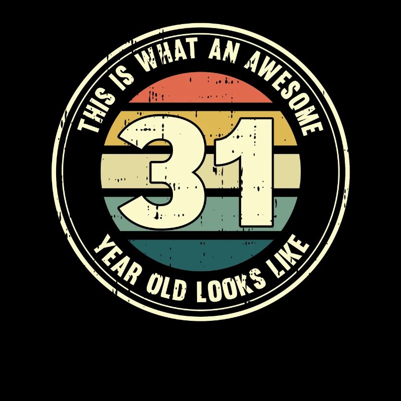 31. Geburtstag so sieht man mit 31 Retro Geschenk