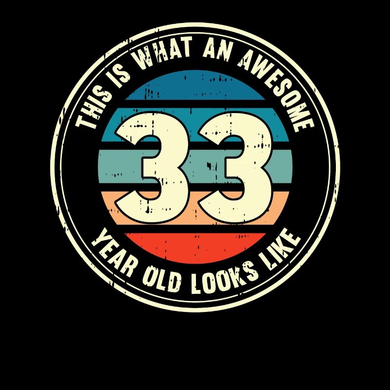 33. Geburtstag so sieht man mit 33 Retro Geschenk
