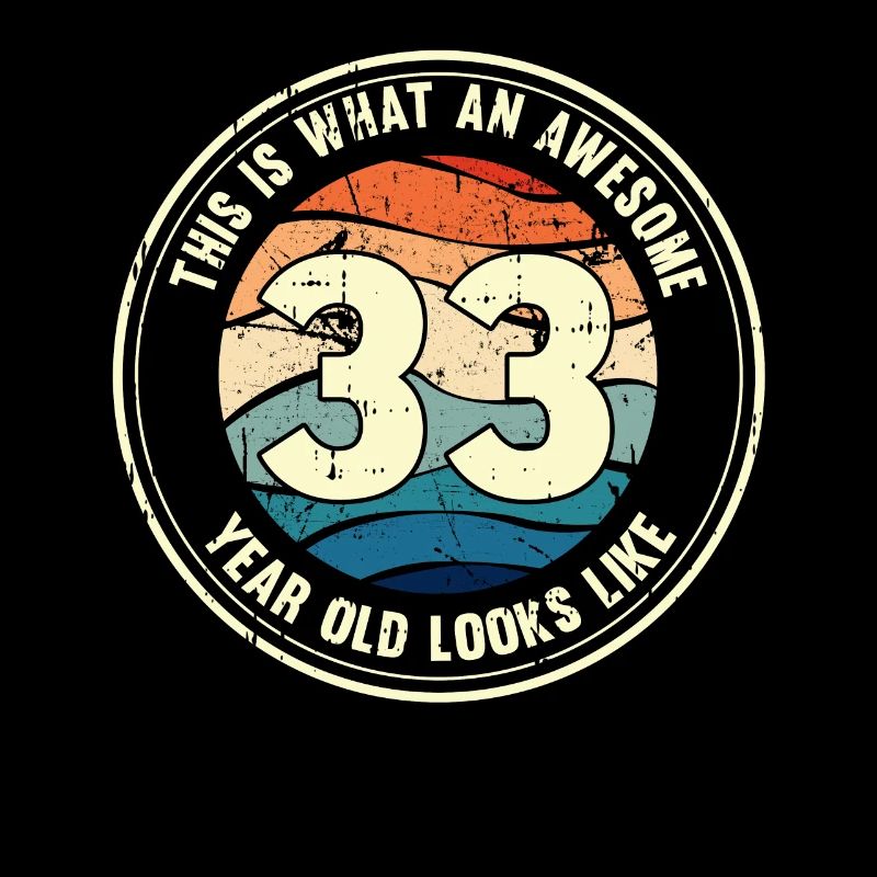 33. Geburtstag so sieht man mit 33 Retro Geschenk