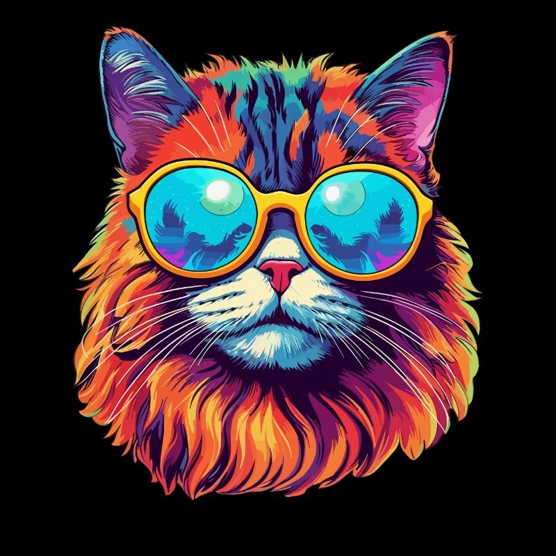 Cat Hippie 60s 70s