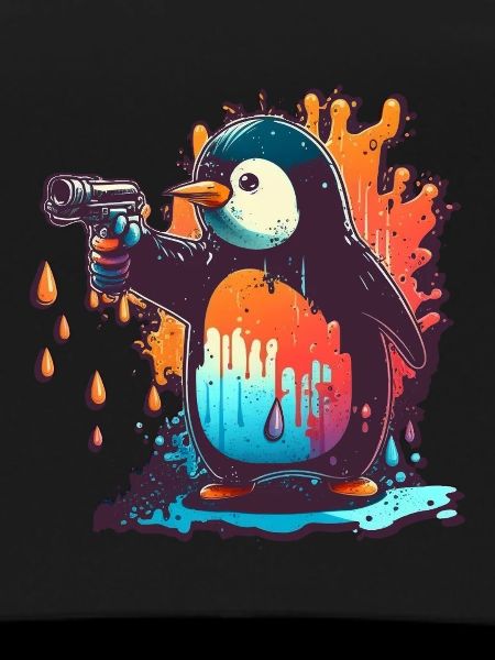 Penguin with pulled kolt