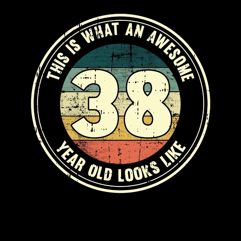 38. Geburtstag so sieht man mit 38 Retro Geschenk