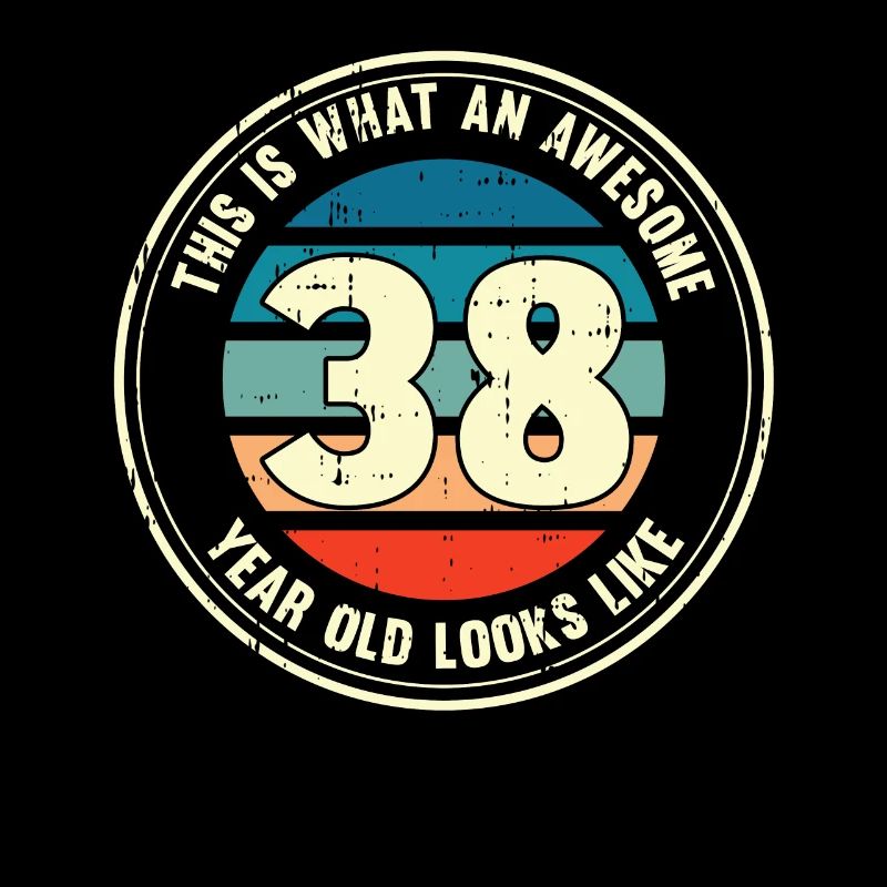 38. Geburtstag so sieht man mit 38 Retro Geschenk