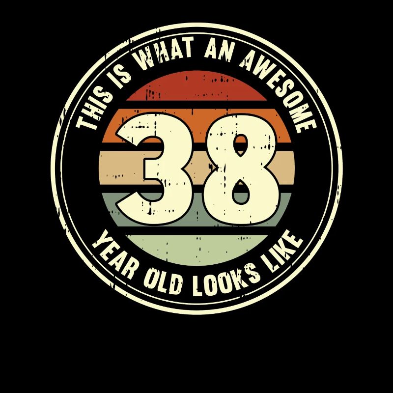 38. Geburtstag so sieht man mit 38 Retro Geschenk