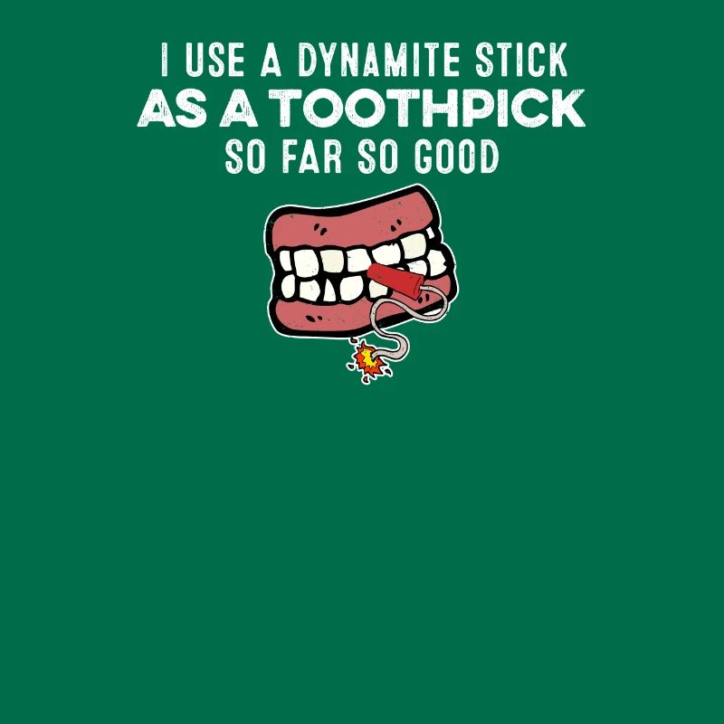 J’utilise un bâton de dynamite comme jeu de mots de gangster cure-dent