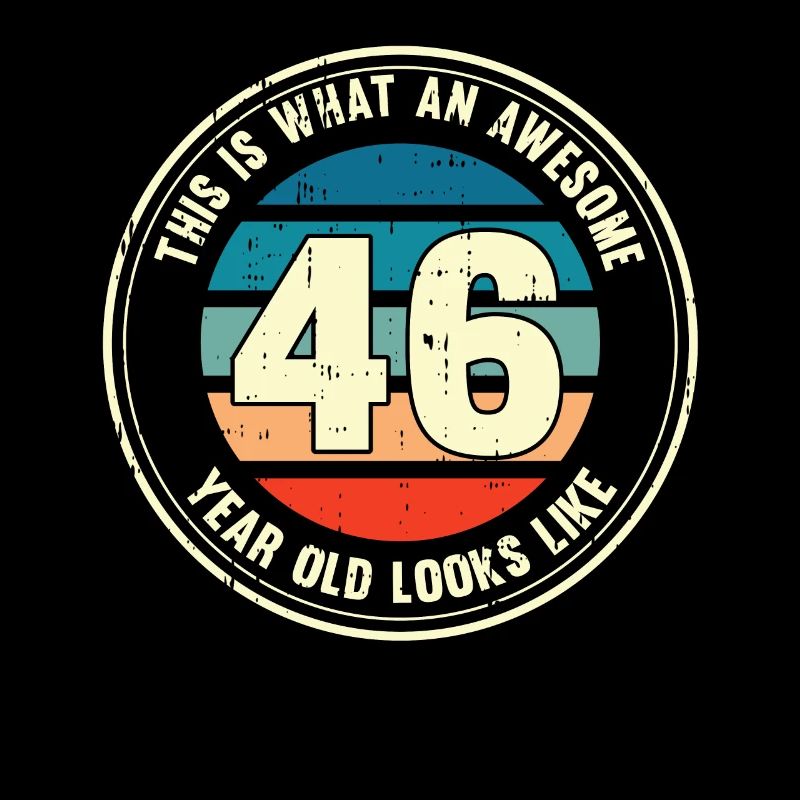 46. Geburtstag so sieht man mit 46 Retro Geschenk