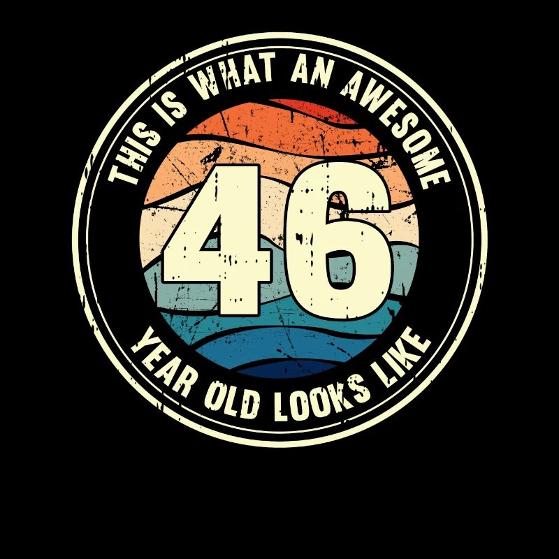 46. Geburtstag so sieht man mit 46 Retro Geschenk