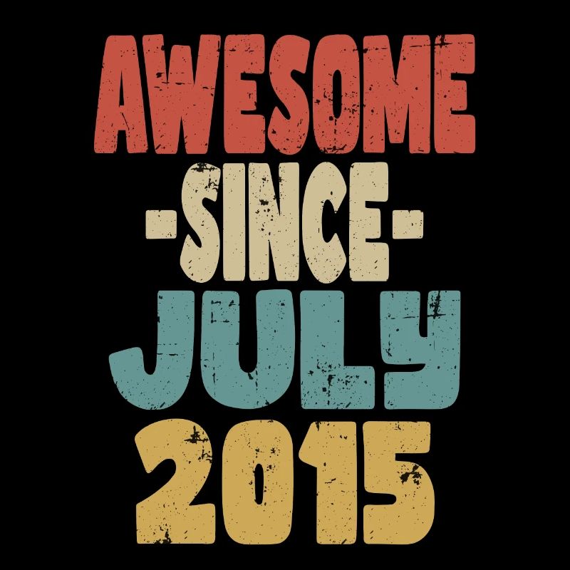 2015 Juli Geburtstag Retro