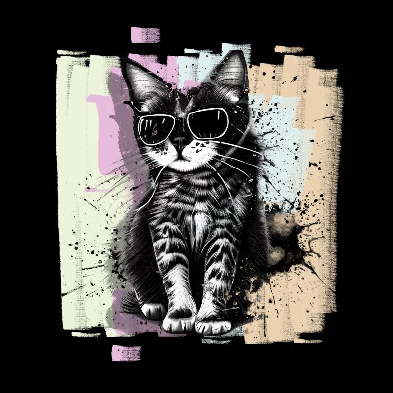 Chat avec des lunettes de soleil