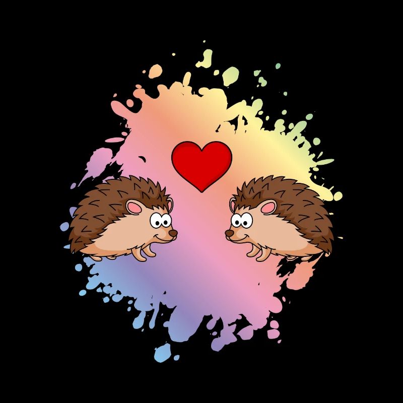 Igel Comic Paar Liebe
