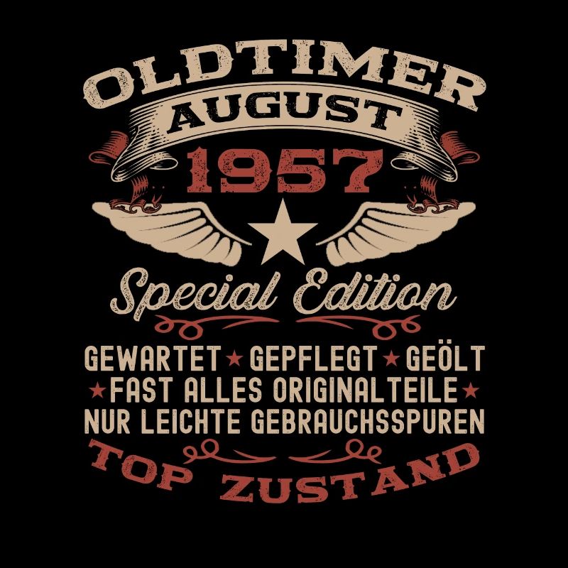 66. Geburtstag Mann Oldtimer August Jahrgang 1957