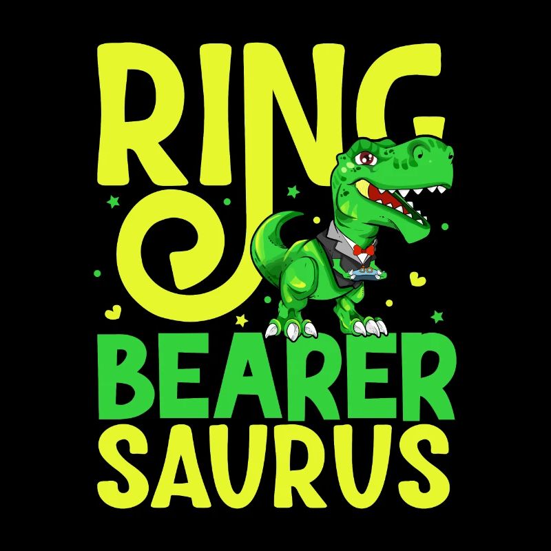 TREX Dinosaurier trägt die Eheringe - Ringträger