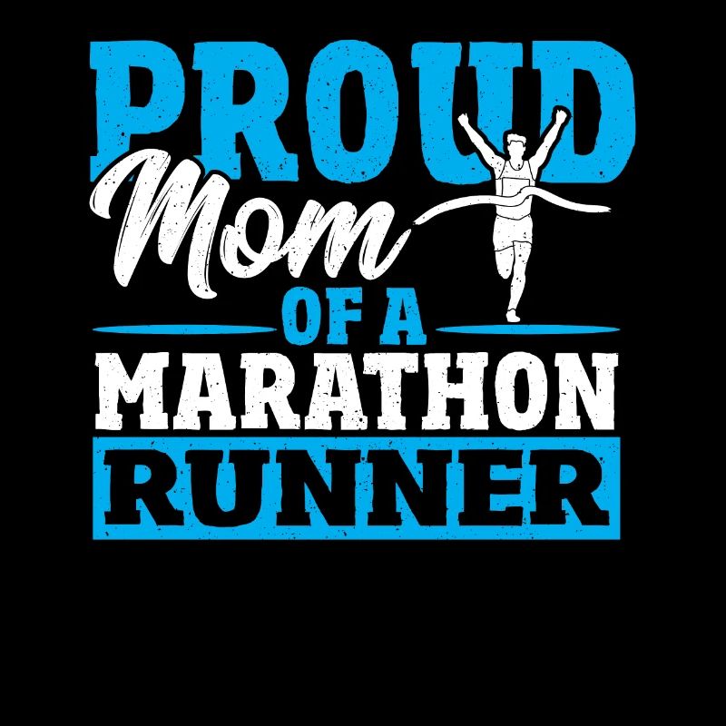 Stolze Mutter eines Marathonläufers