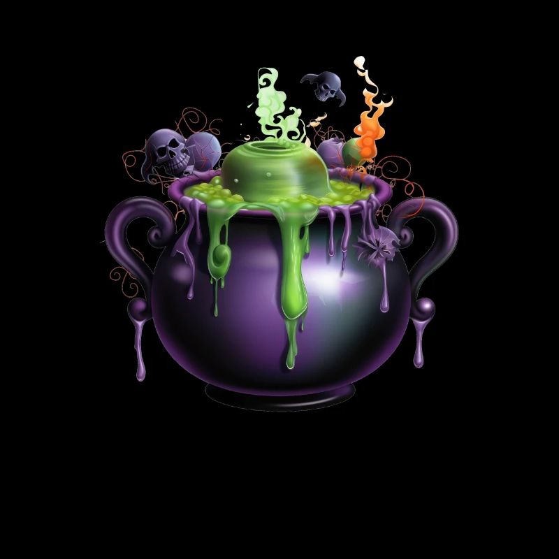 Spooky Halloween Design Scary Witch's Cauldron