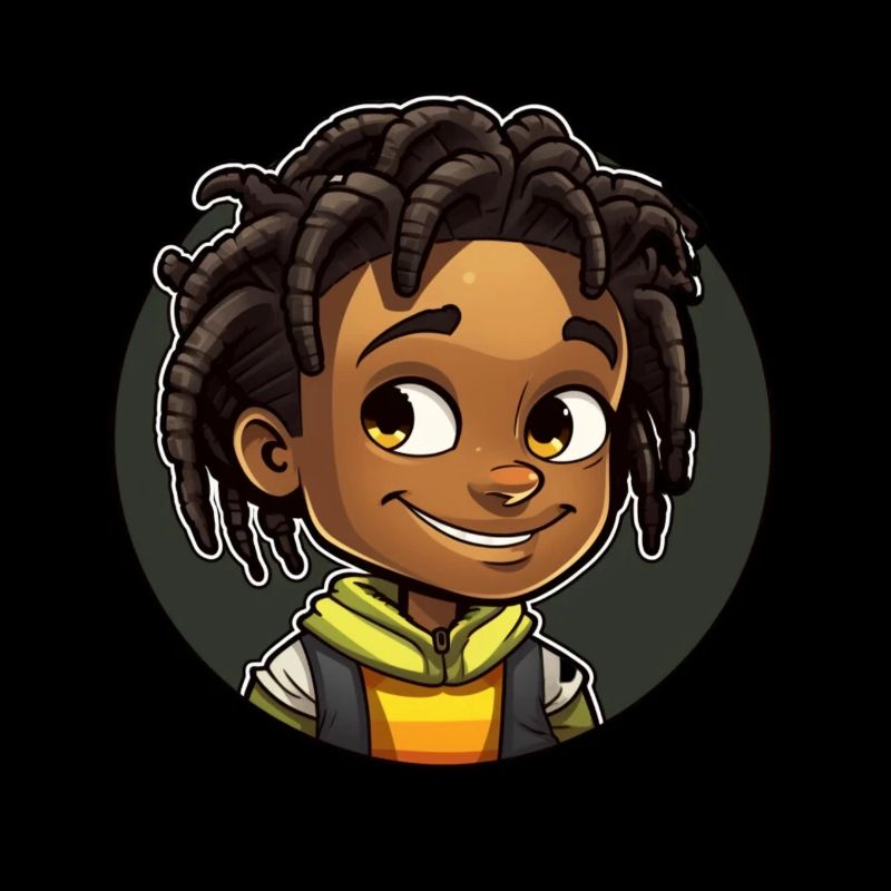 Afro Schwarz Kind Junge Mädchen Empowerment Dread