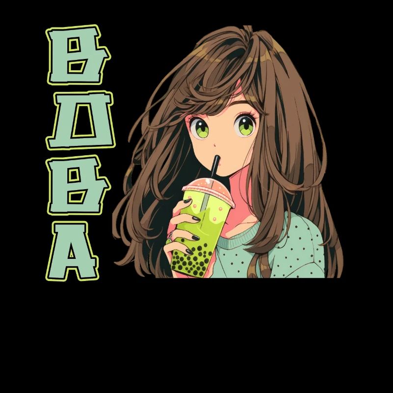 Anime and Boba Bubble Tea