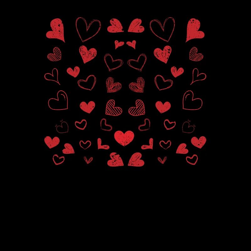Hearts Pattern Saint-Valentin Mignon Love V-Day