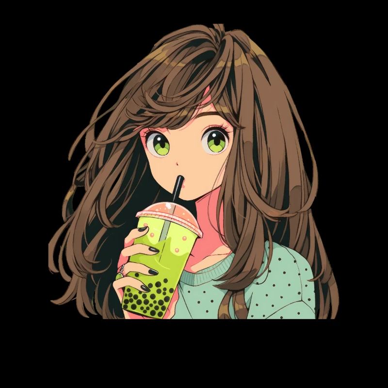 Anime and Boba Bubble Tea