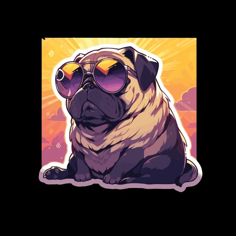 Mops Mops Hund Mops Sonnenbrille Mops Geschenk