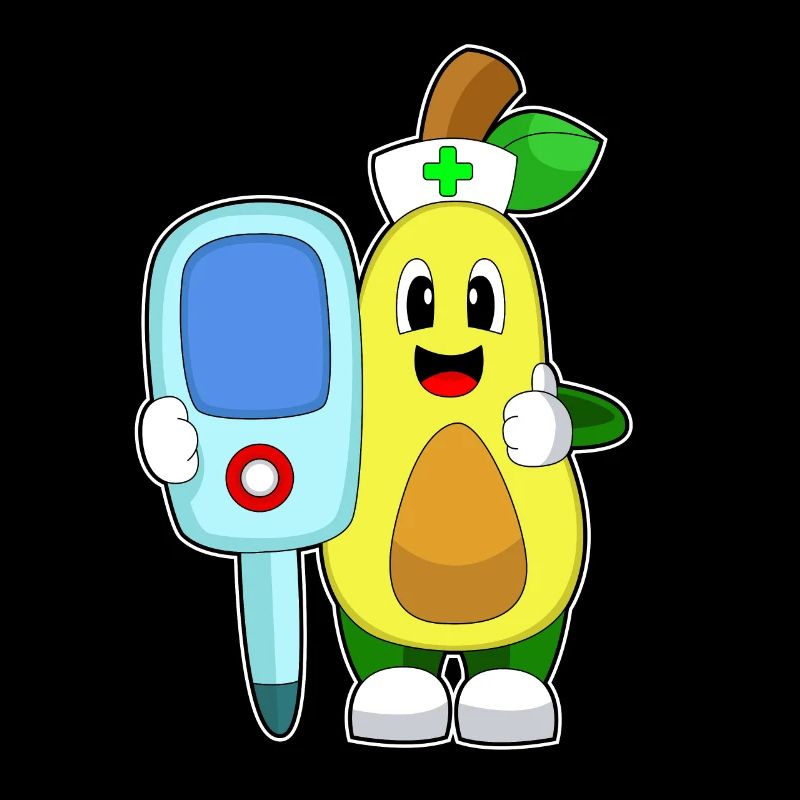 Avocado Krankenschwester Fieberthermometer