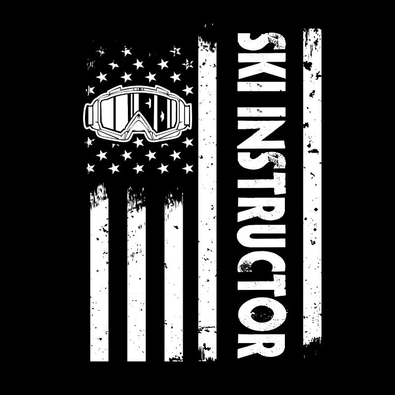 Usa Flag Instructor Ski Courses Skier Coaching