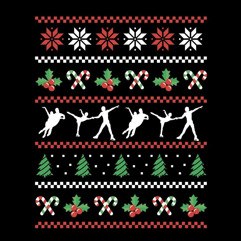 Conception de danse sur glace de Noël laid