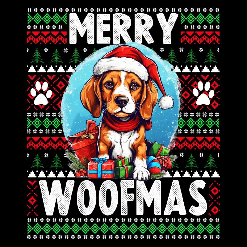 Dog Lover Christmas - Drôle de pull de Noël moche