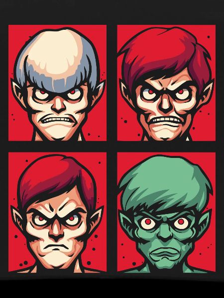 Cartoon Faces of Wrath