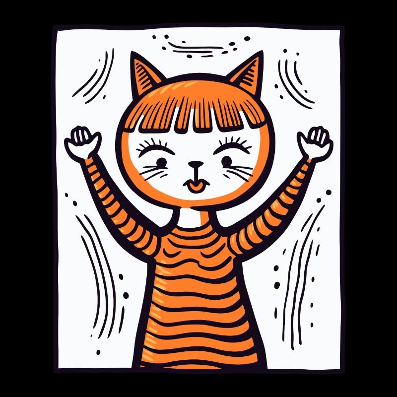 Dessin animé cool et mignon : Cat Kid