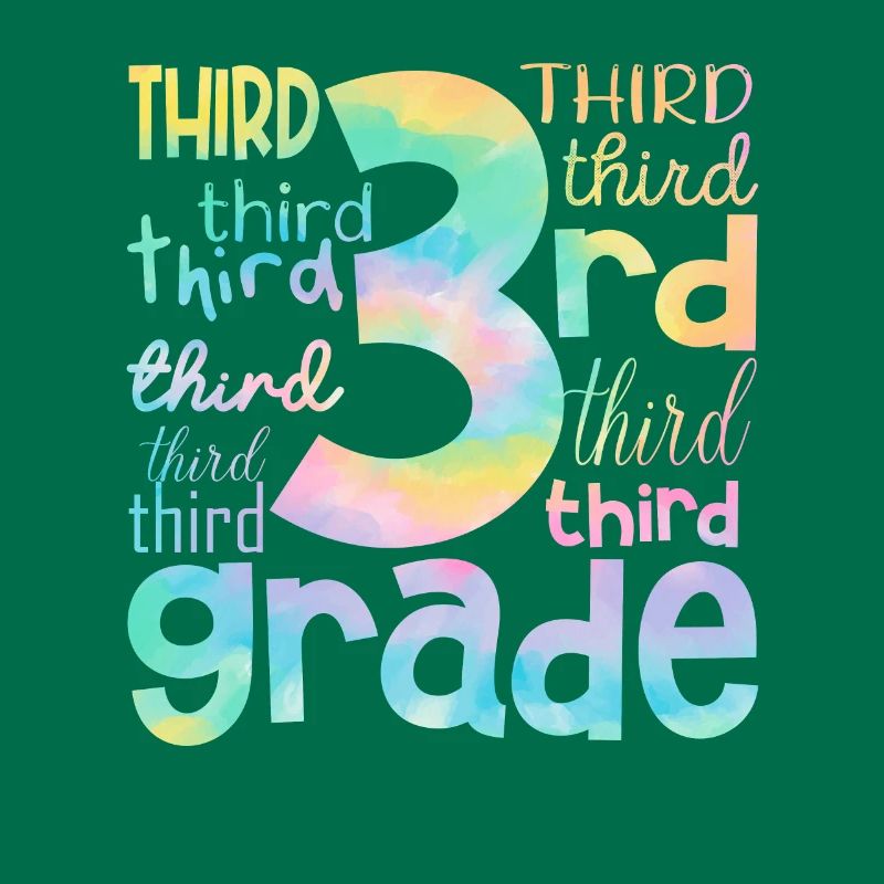 Tie Dye 3rd Grade Third Typography Team Students