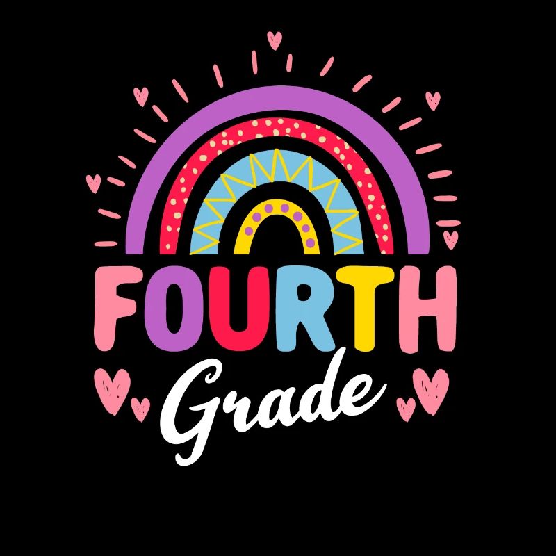 Fourth Grade 4th Rainbow Teacher Student 100 Day