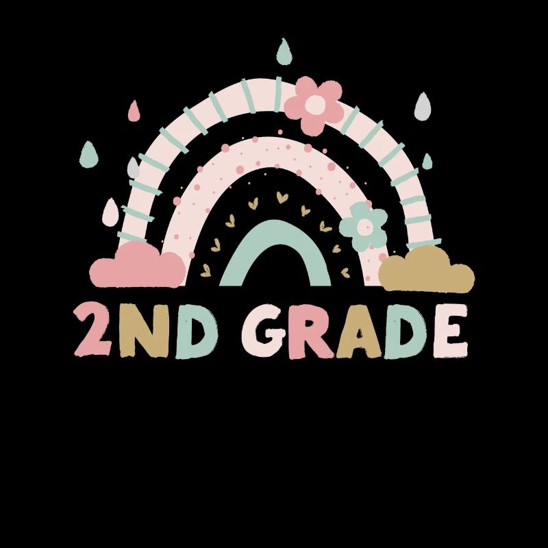Zweite Klasse 2. Regenbogen Lehrer Schüler 100.