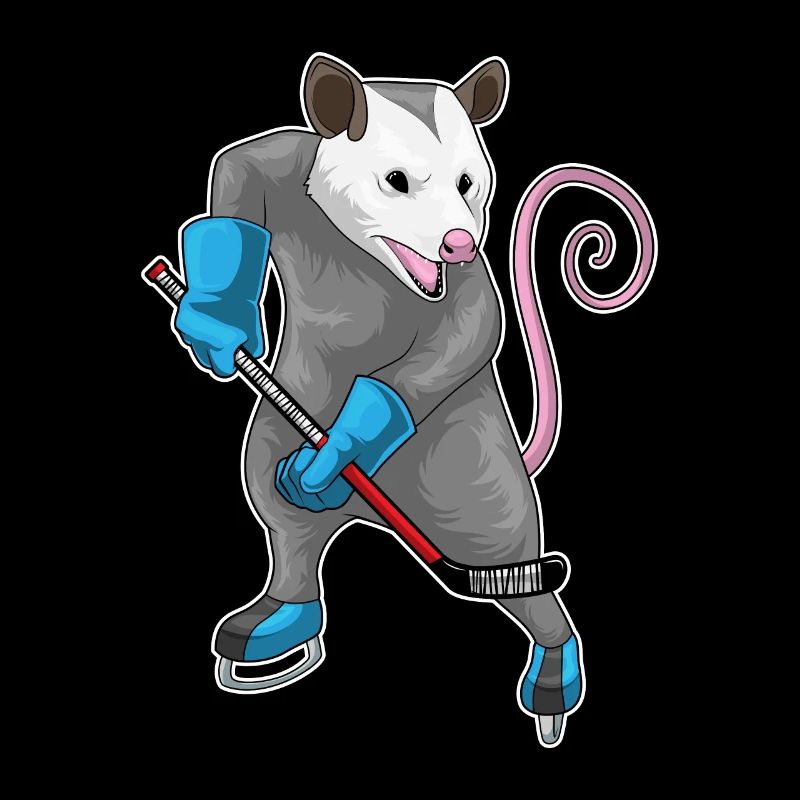 Beutelratte Eishockey Eishockeyschläger