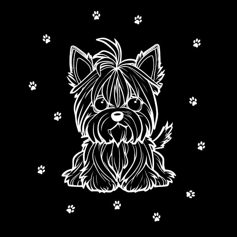Yorkshire Terrier with small paws