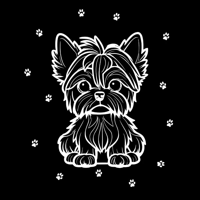 Yorkshire Terrier with small paws