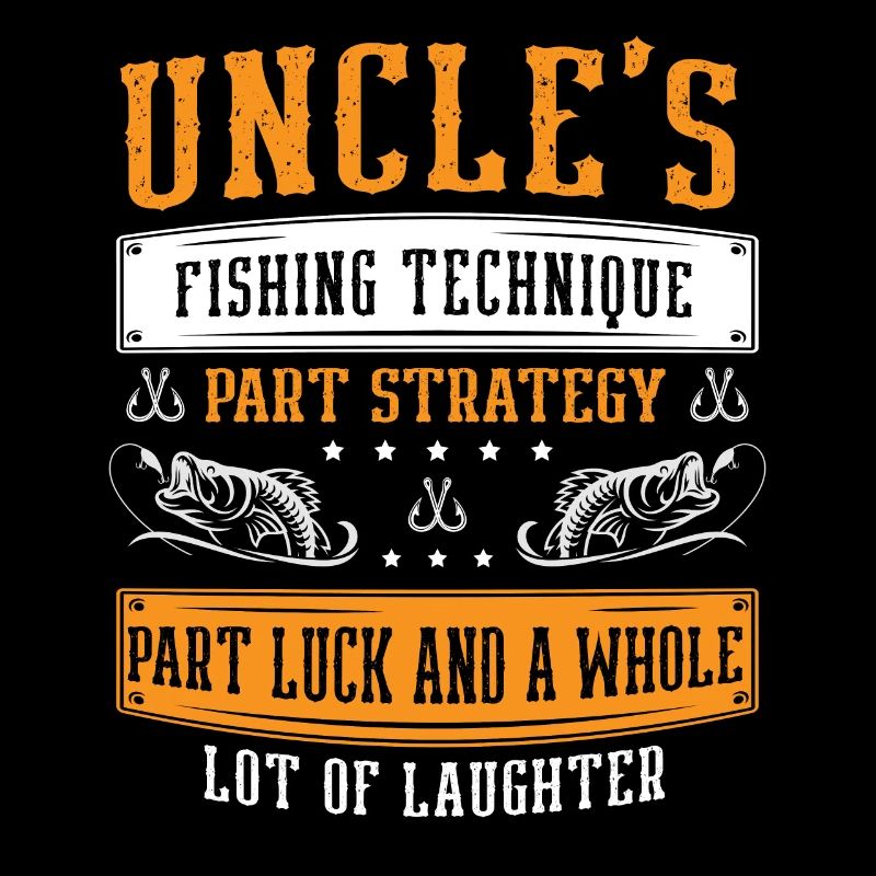 Pêche Oncle Pêcheur Oncles Drôle Poisson Parfait