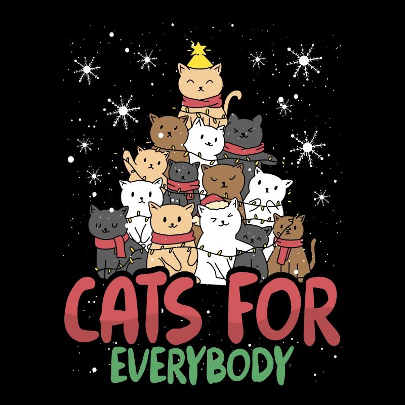 Christmas tree with cats