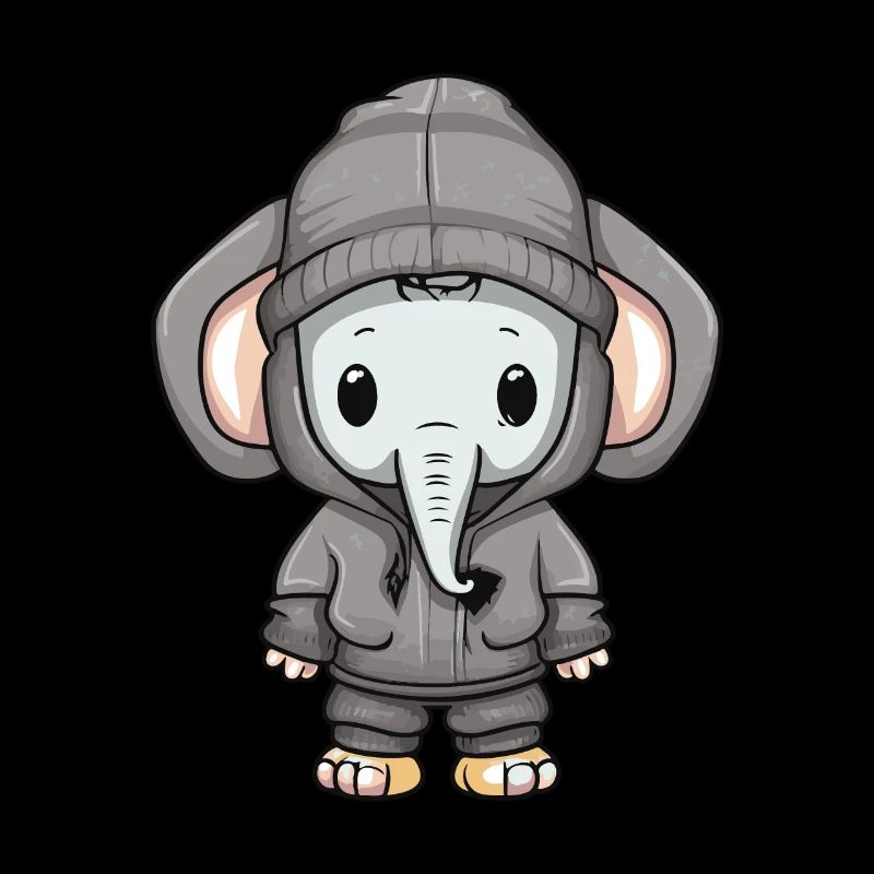 Bande dessinée d’hiver éléphant
